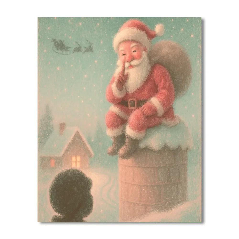 Starlight Santa Stopover Painting by numbers kit