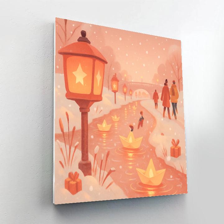Candied Lantern Riverside paint by number