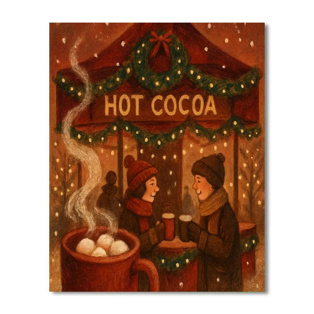 Crimson Cocoa Carousel Numbered painting kits
