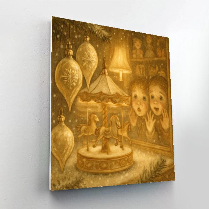 Shimmering Toyshop Carousel DIY paint by numbers