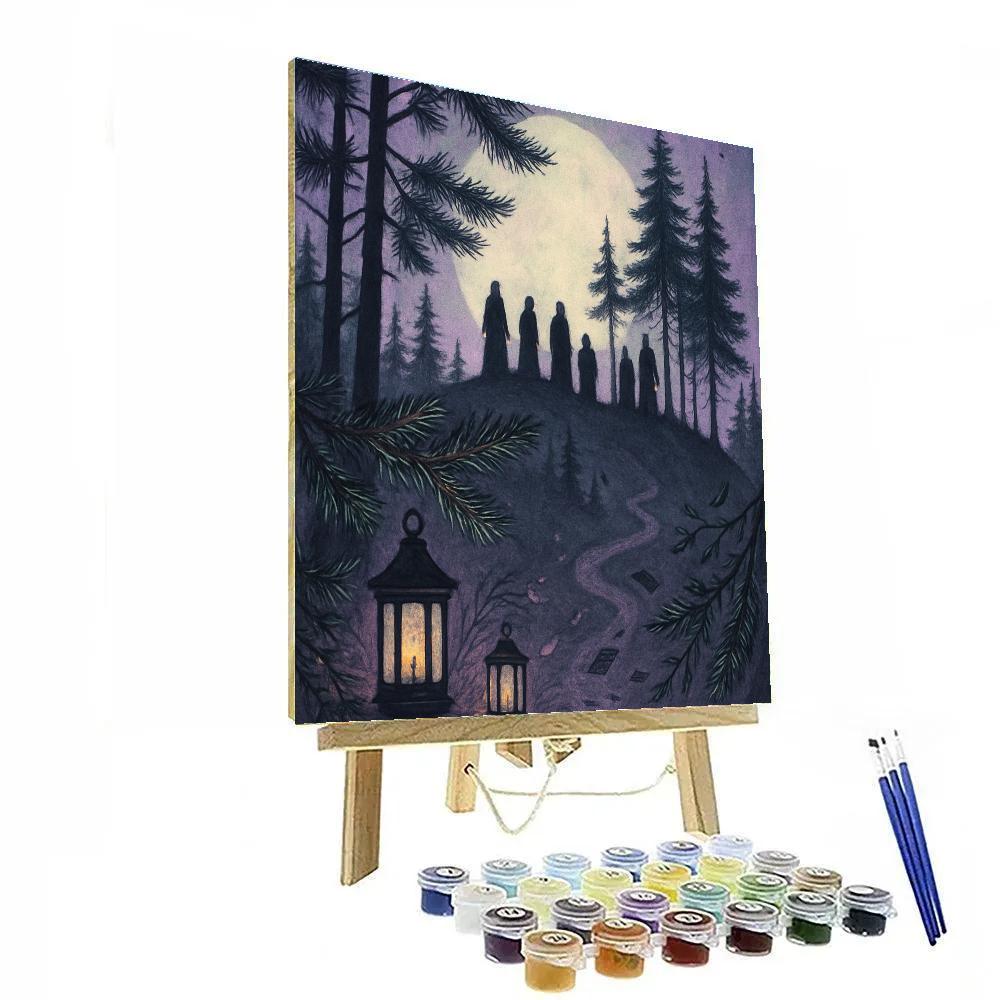 The Hollow Watching Pines paint by color