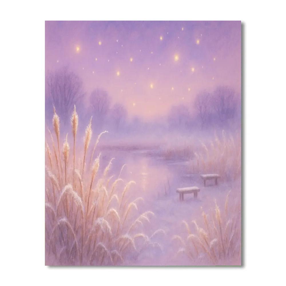 Mauve Midnight Marsh Painting by numbers kit