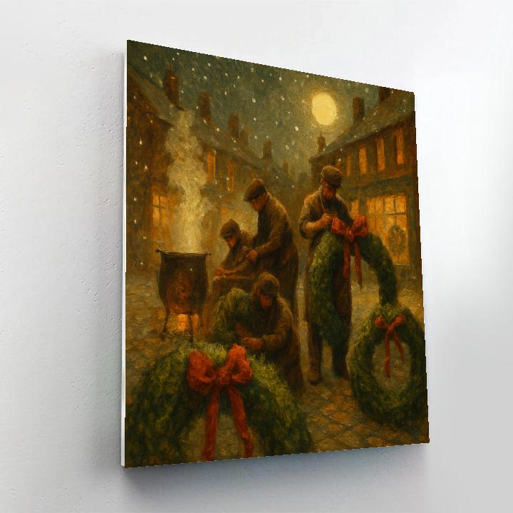 Wreathmakers Moonlit Row DIY paint by numbers