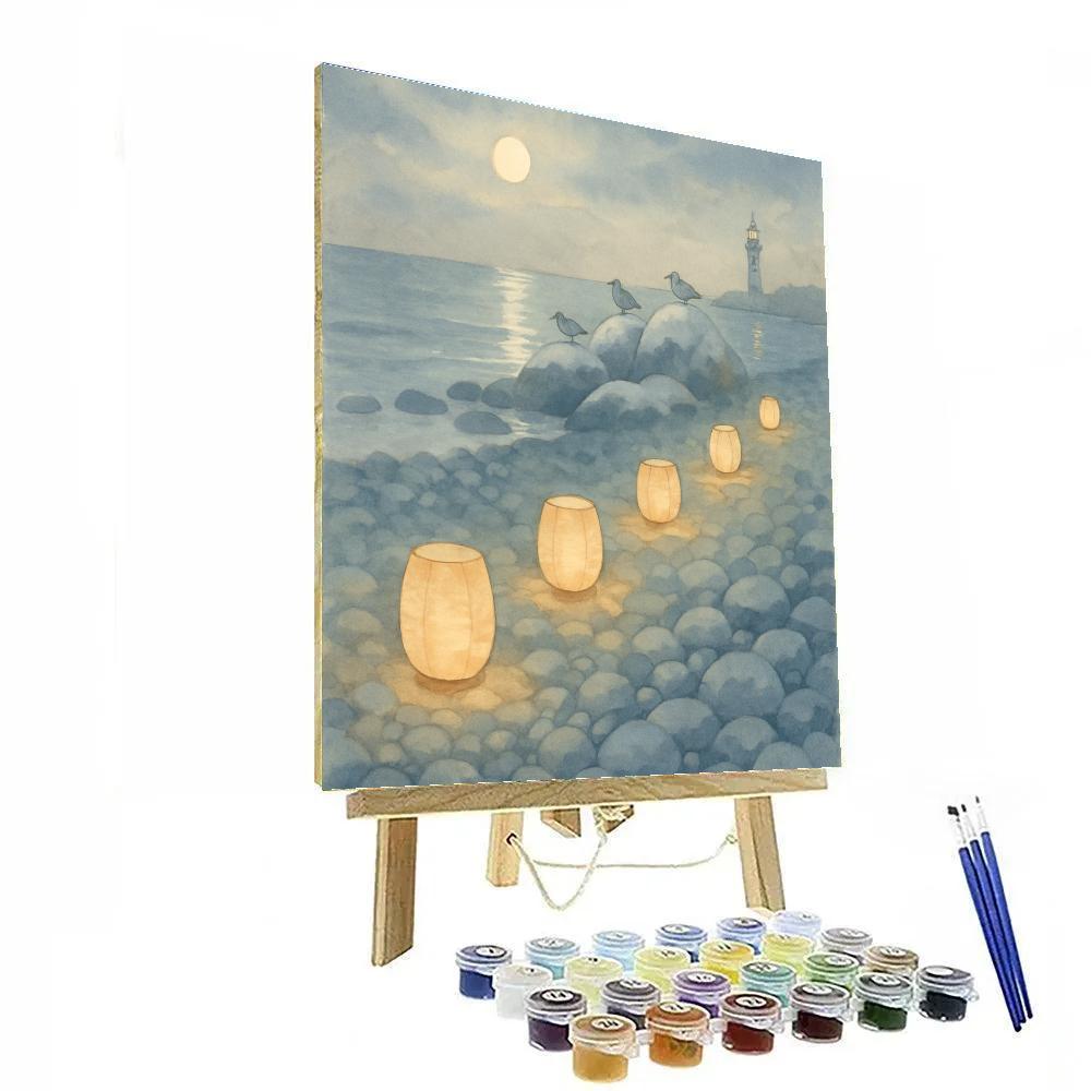 Pebble Lantern Pebbled Beach paint by color