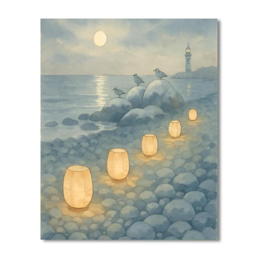 Pebble Lantern Pebbled Beach paint by color