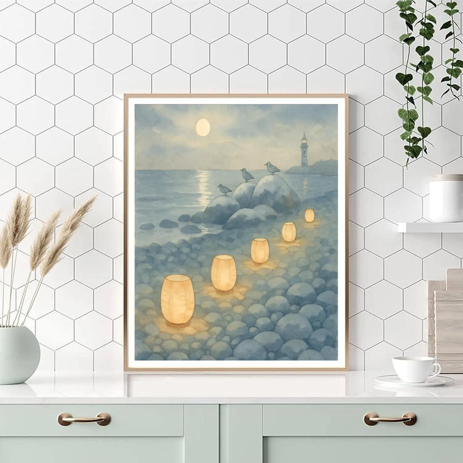 Pebble Lantern Pebbled Beach paint by color