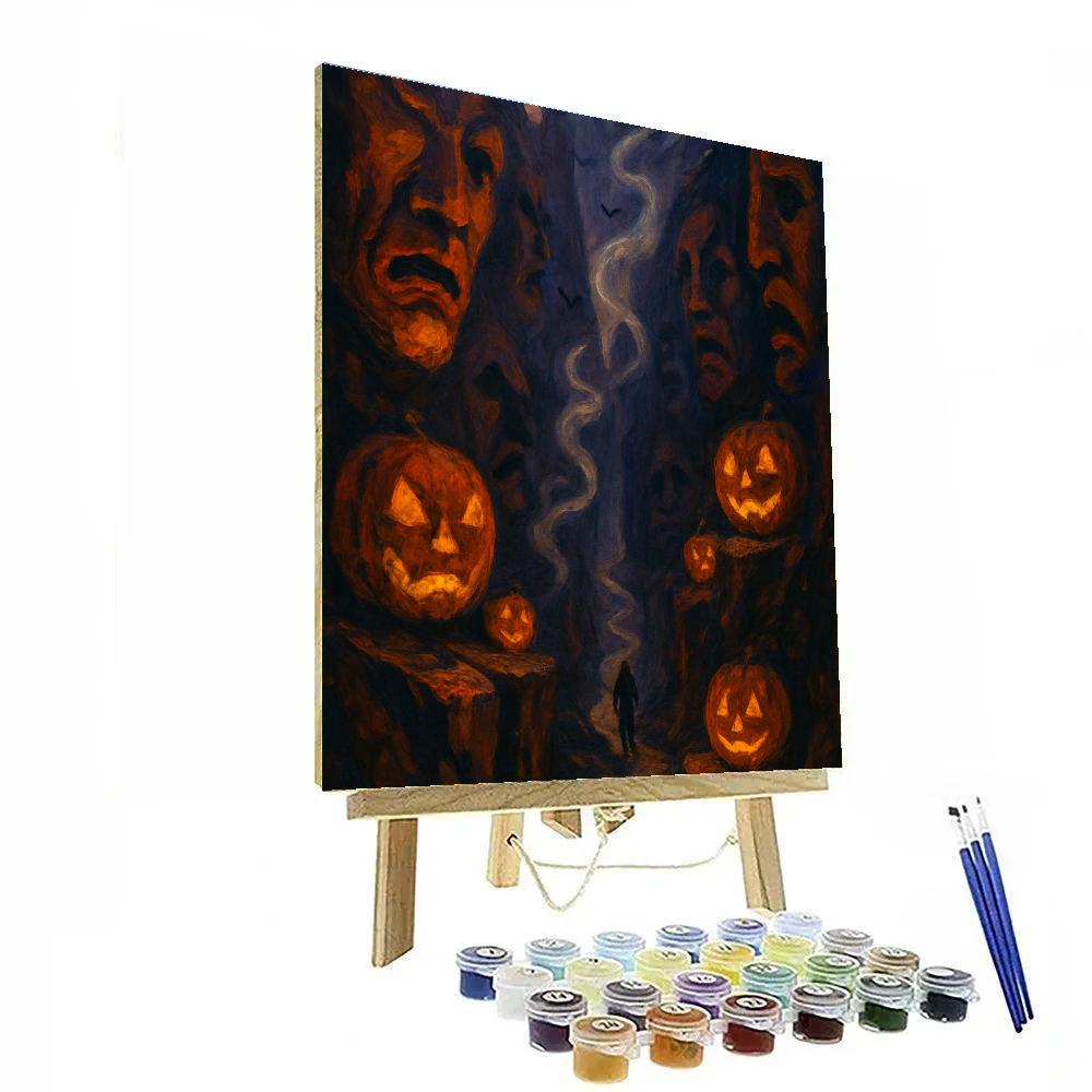 Pumpkin Lantern Ravine Paint by numbers art