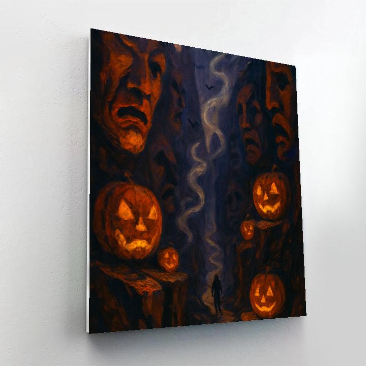 Pumpkin Lantern Ravine Paint by numbers art