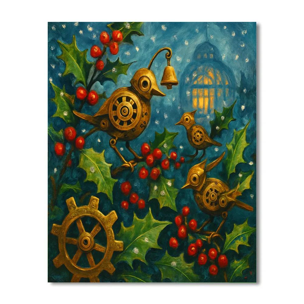 Hollyberry Clockwork Garden Paint by numbers kits
