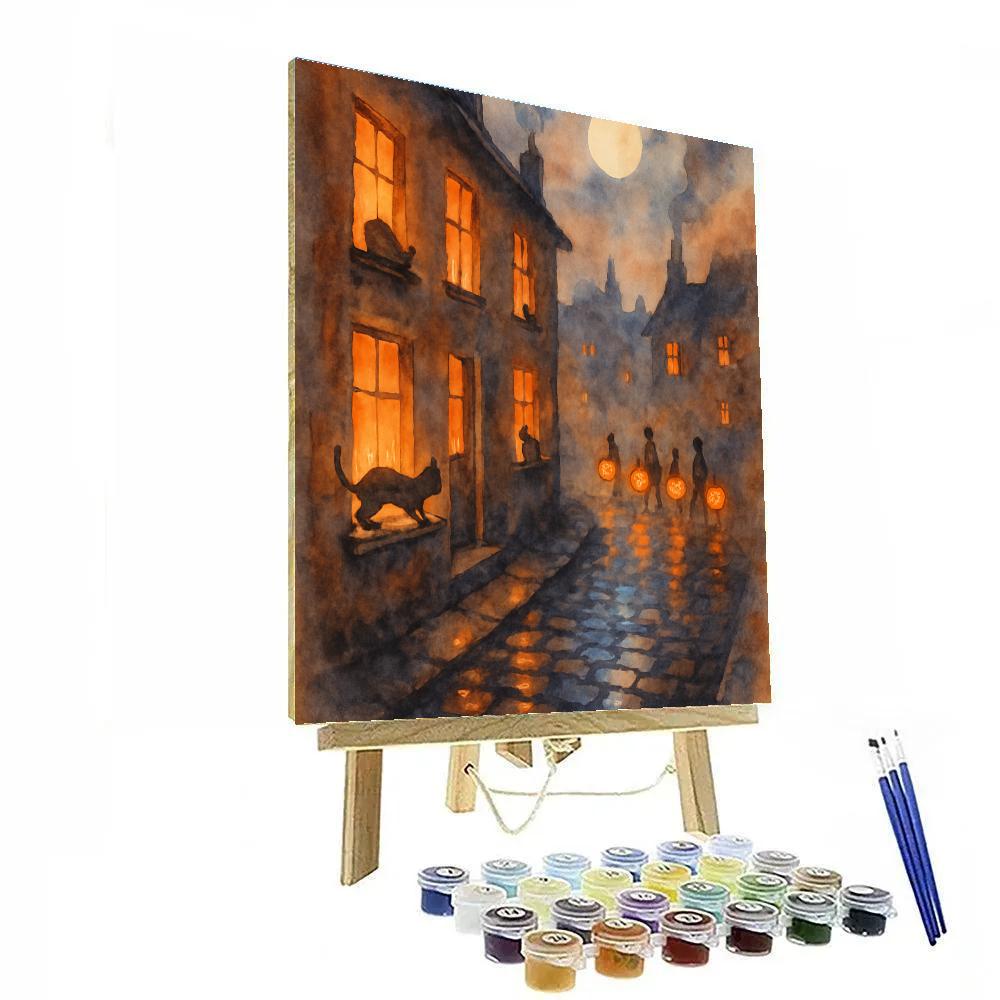 Lanterns Of Hollow Lane paint by numbers