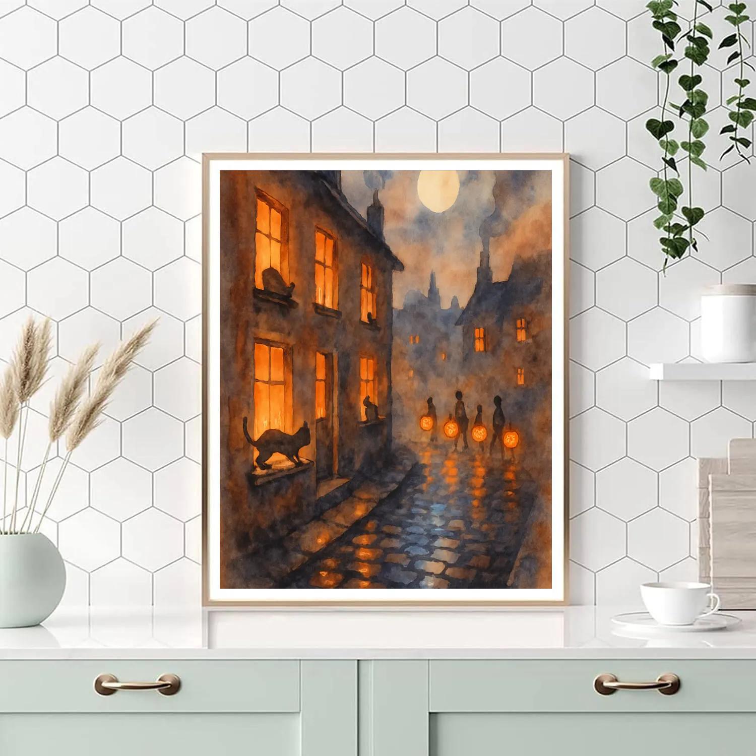 Lanterns Of Hollow Lane paint by numbers