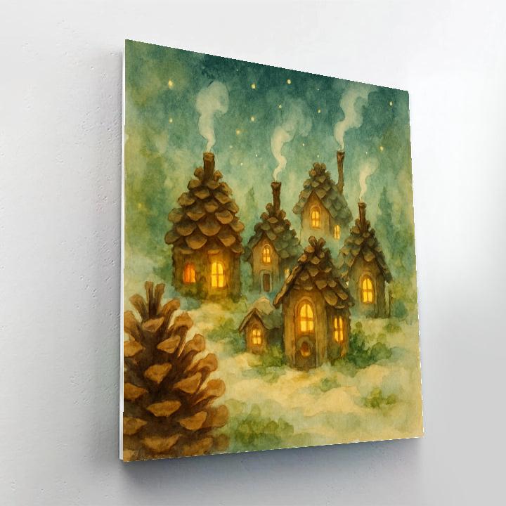 Pinecone Lantern Village Numbered painting kits