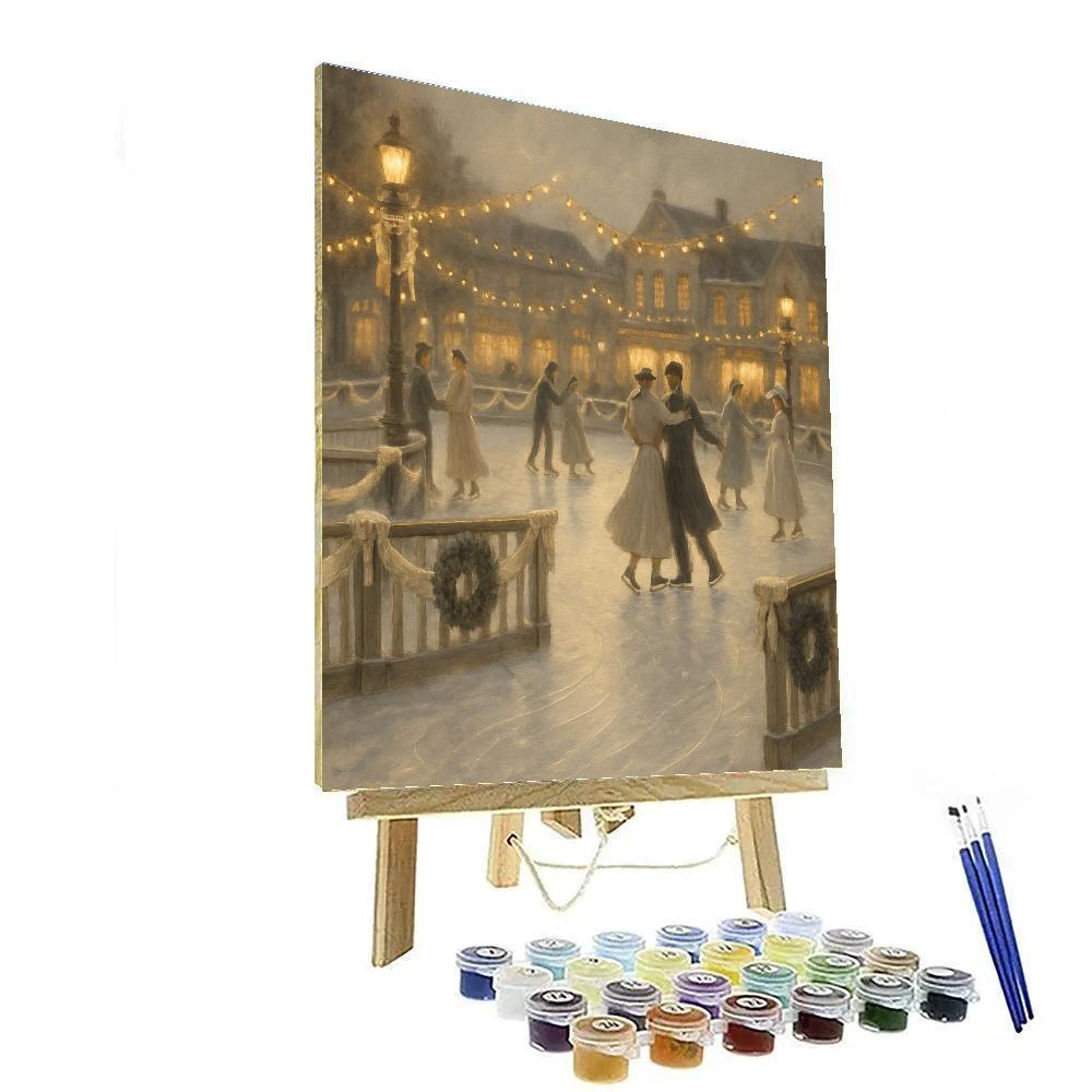 Ivory Ribbon Ice Rink DIY paint by numbers