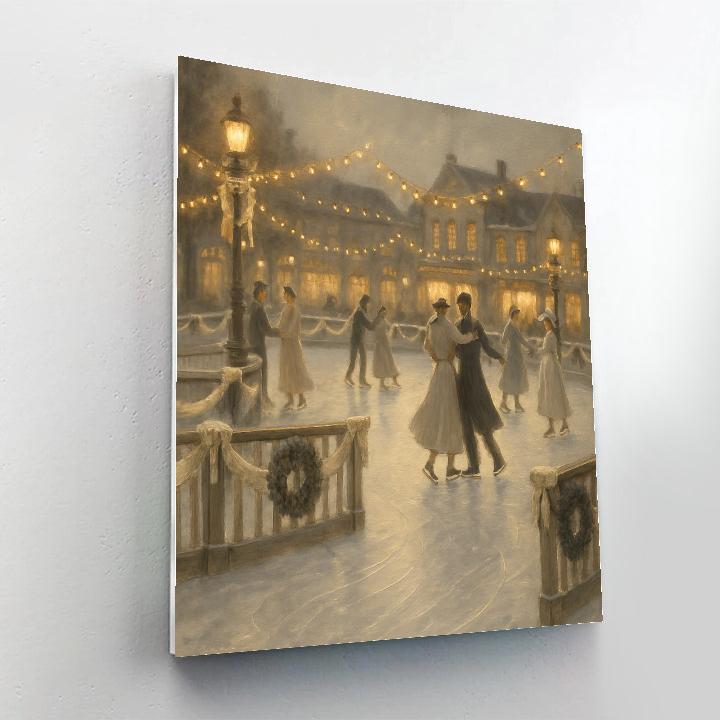 Ivory Ribbon Ice Rink DIY paint by numbers
