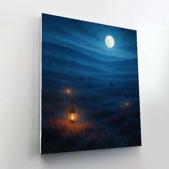 Whispering Moor Lanterns paint by numbers