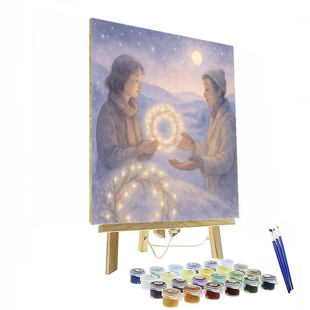 Moonbeam Wreath Exchange paint by number