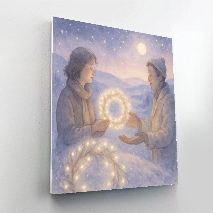 Moonbeam Wreath Exchange paint by number
