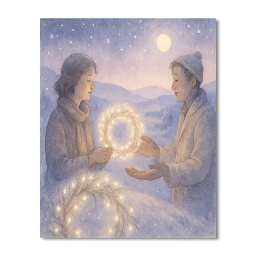 Moonbeam Wreath Exchange paint by number