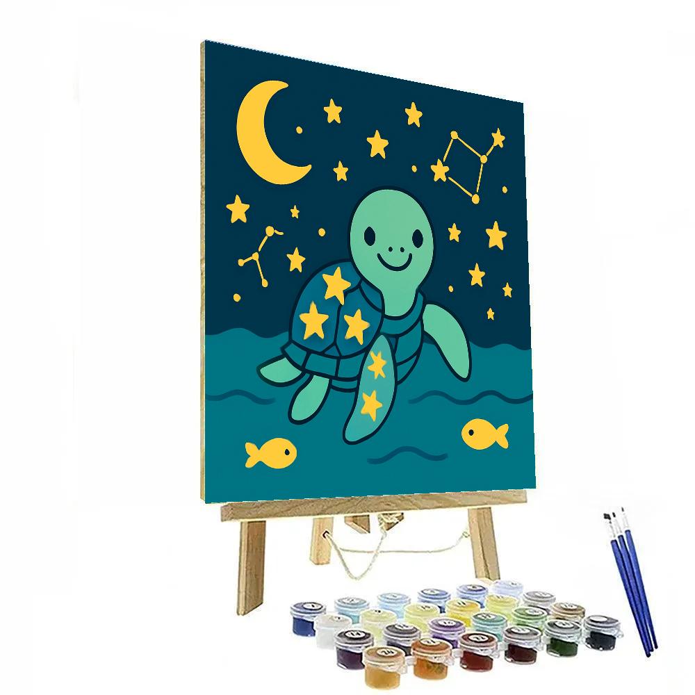 Starlight Sea Turtle Paint by numbers art