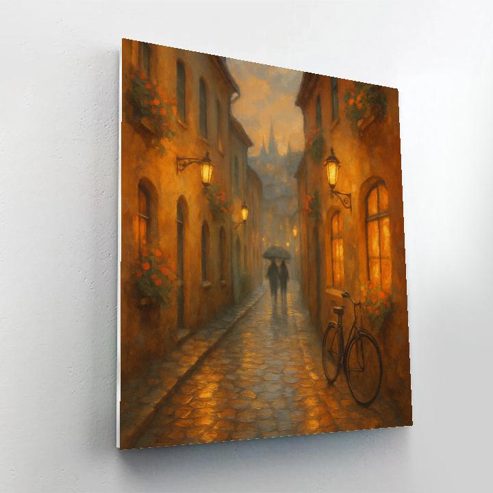Lantern Alley At Dusk DIY paint by numbers