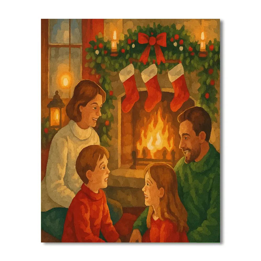 Hearthside Carol Paint by numbers art