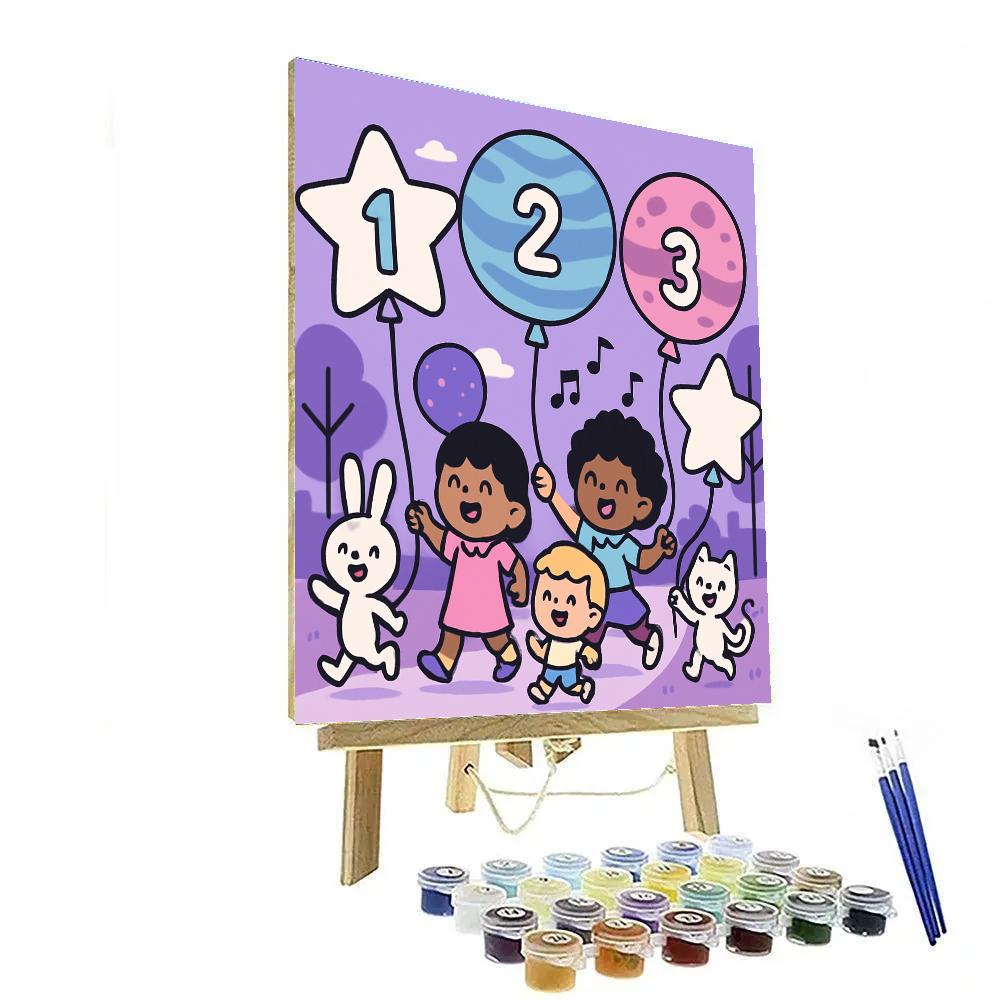 Nebula Balloon Parade Paint by numbers art