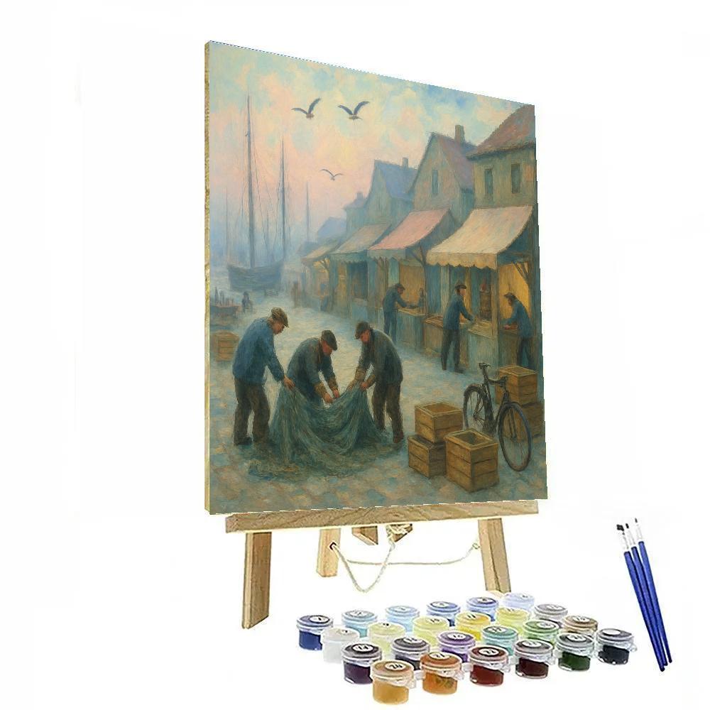 Morning Market On The Quay paint by color