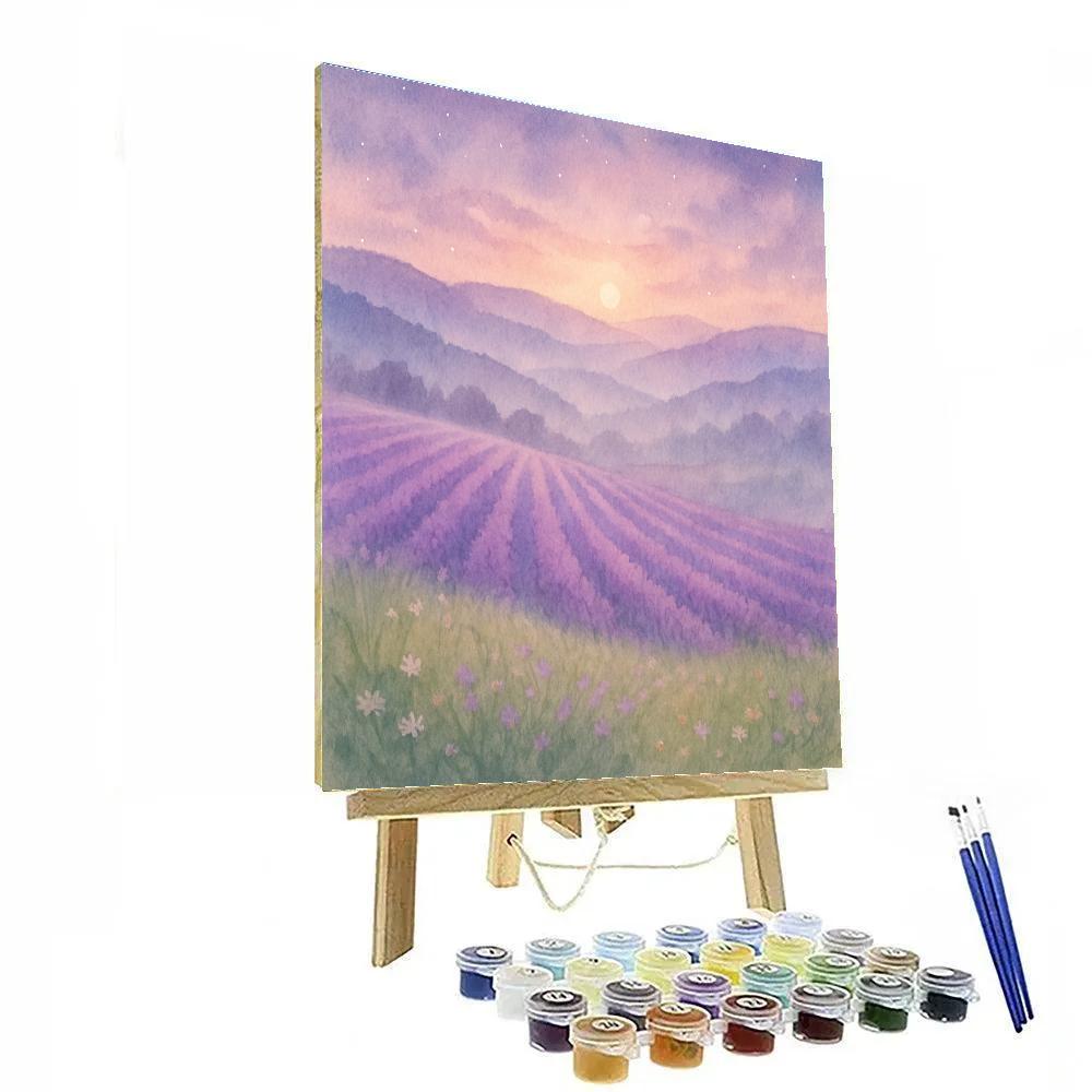Misty Lavender Vale paint by numbers