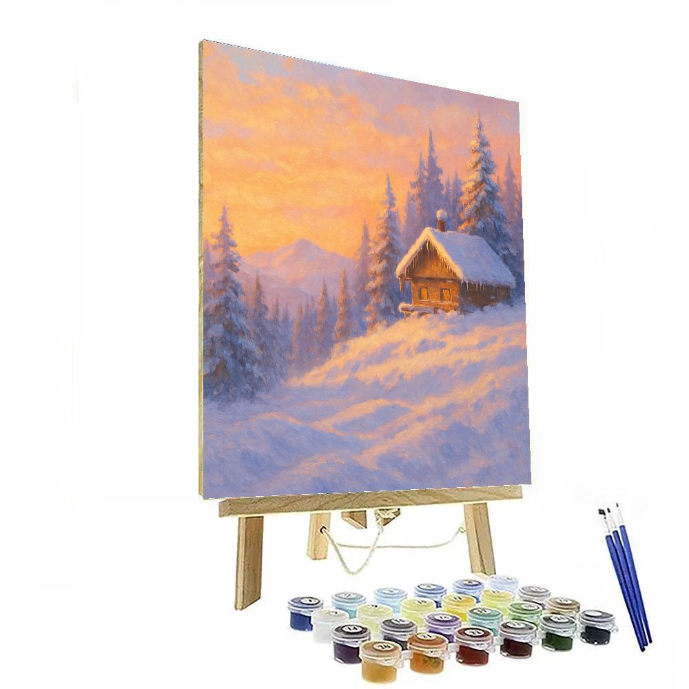 Sunrise Over Frosted Ridge Paint by numbers art