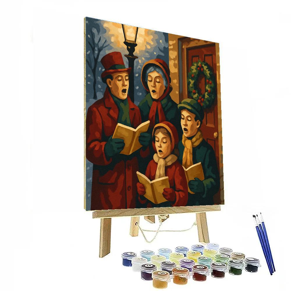 Lamplight Carolers Paint by numbers art