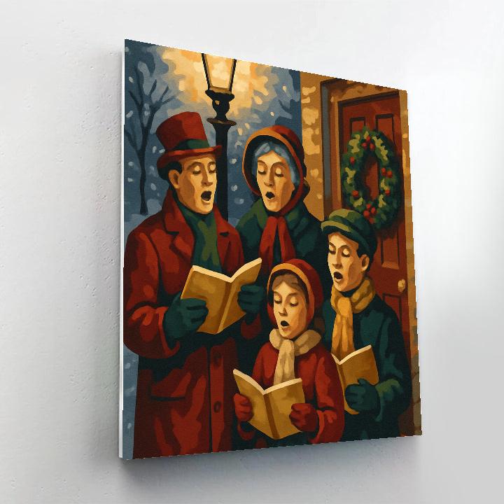Lamplight Carolers Paint by numbers art