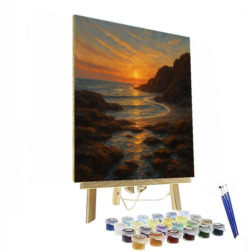 Coastal Whispers At Dusk painting number kit