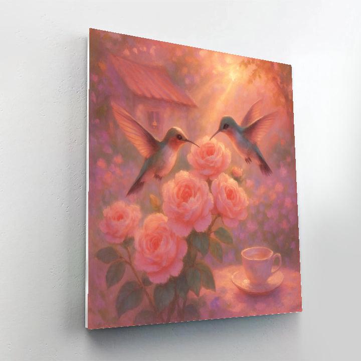 Hummingbird Tea Garden Numbered painting kits