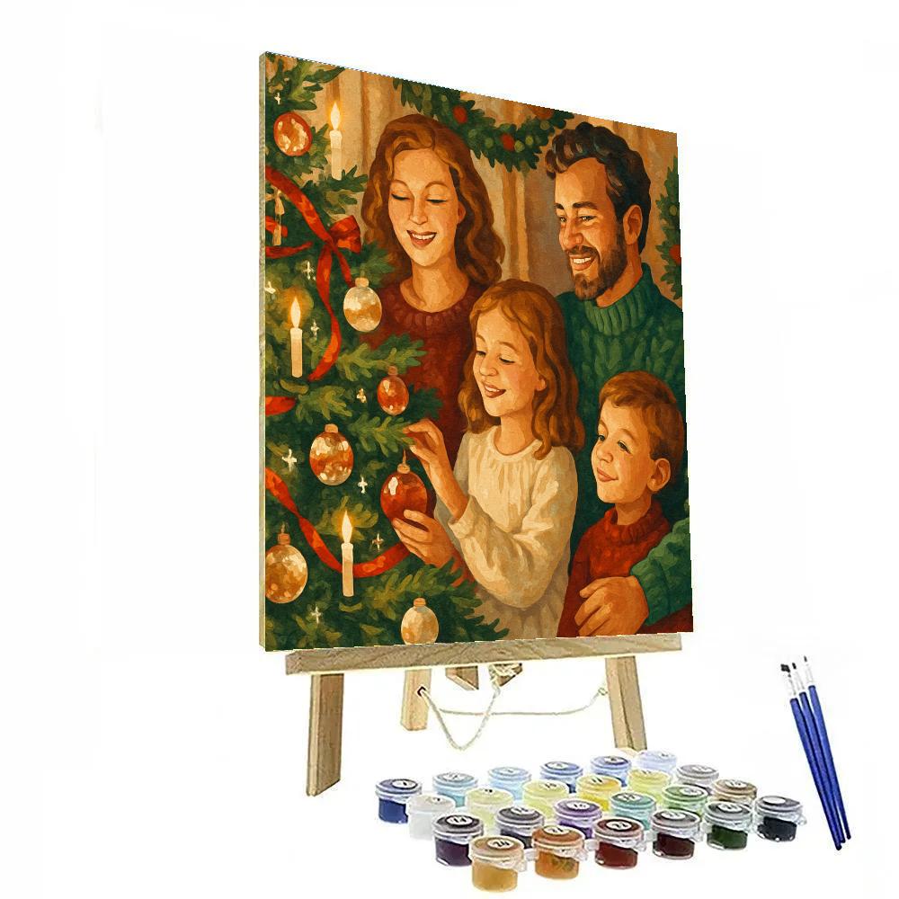 Trimming The Tree Painting by numbers kit