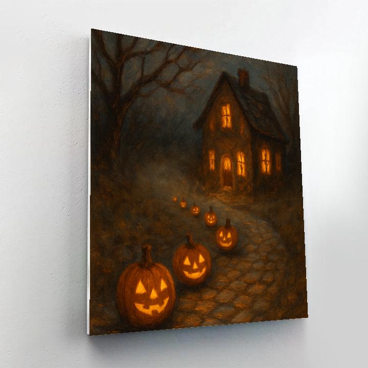 Cobblestone Candlelight Procession paint by numbers