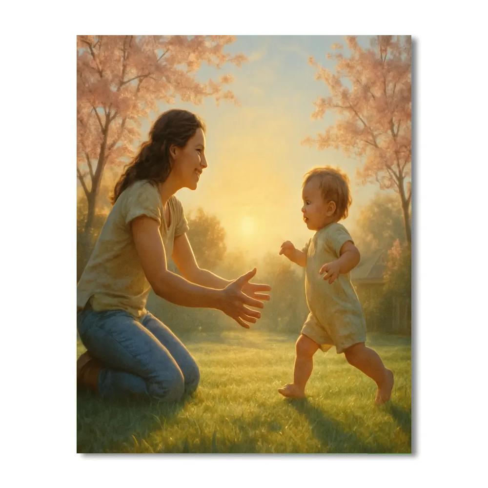 First Steps At Dawn Paint by numbers kits