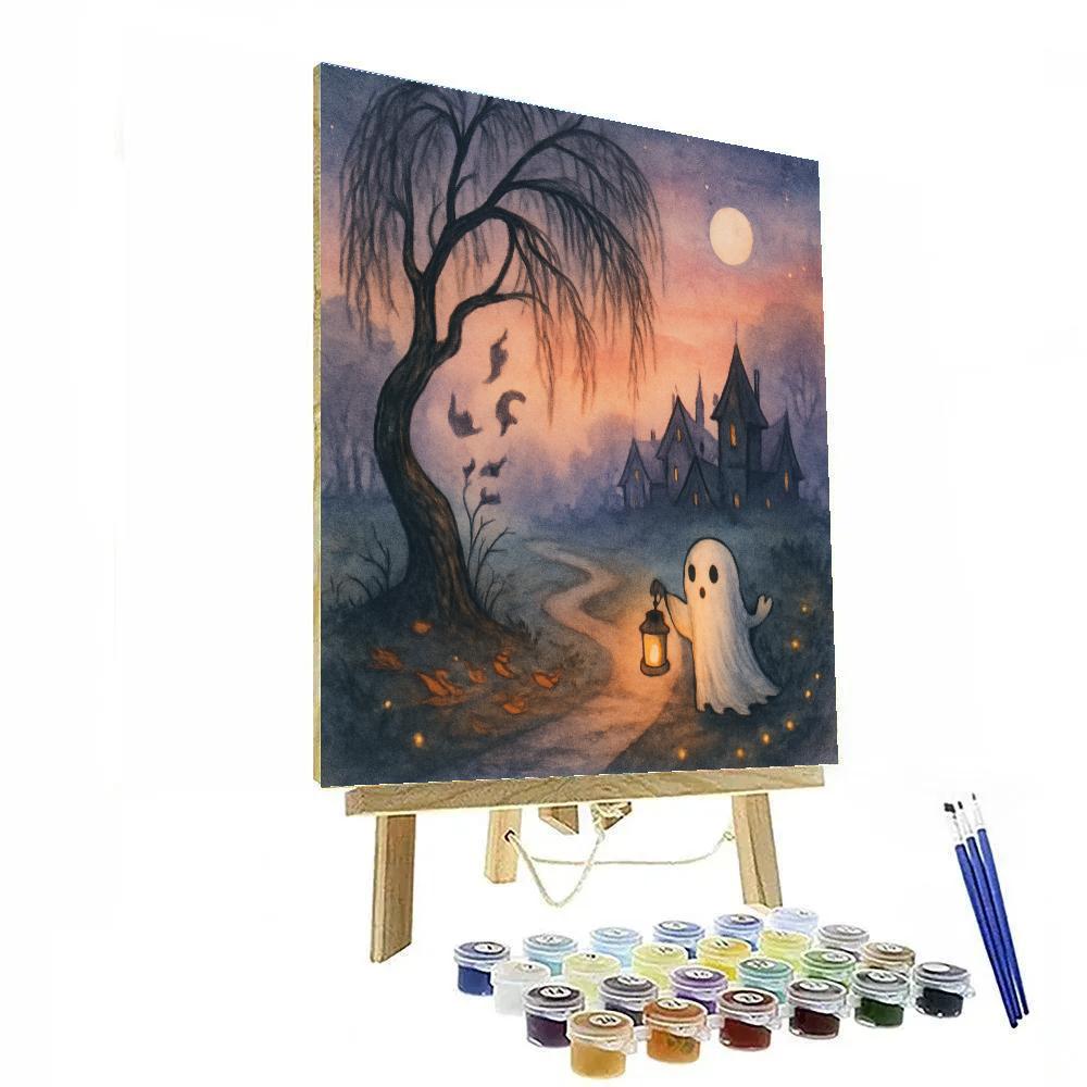 Whispering Willow Path paint by numbers