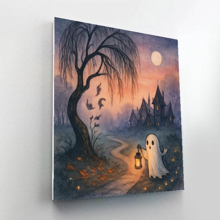 Whispering Willow Path paint by numbers