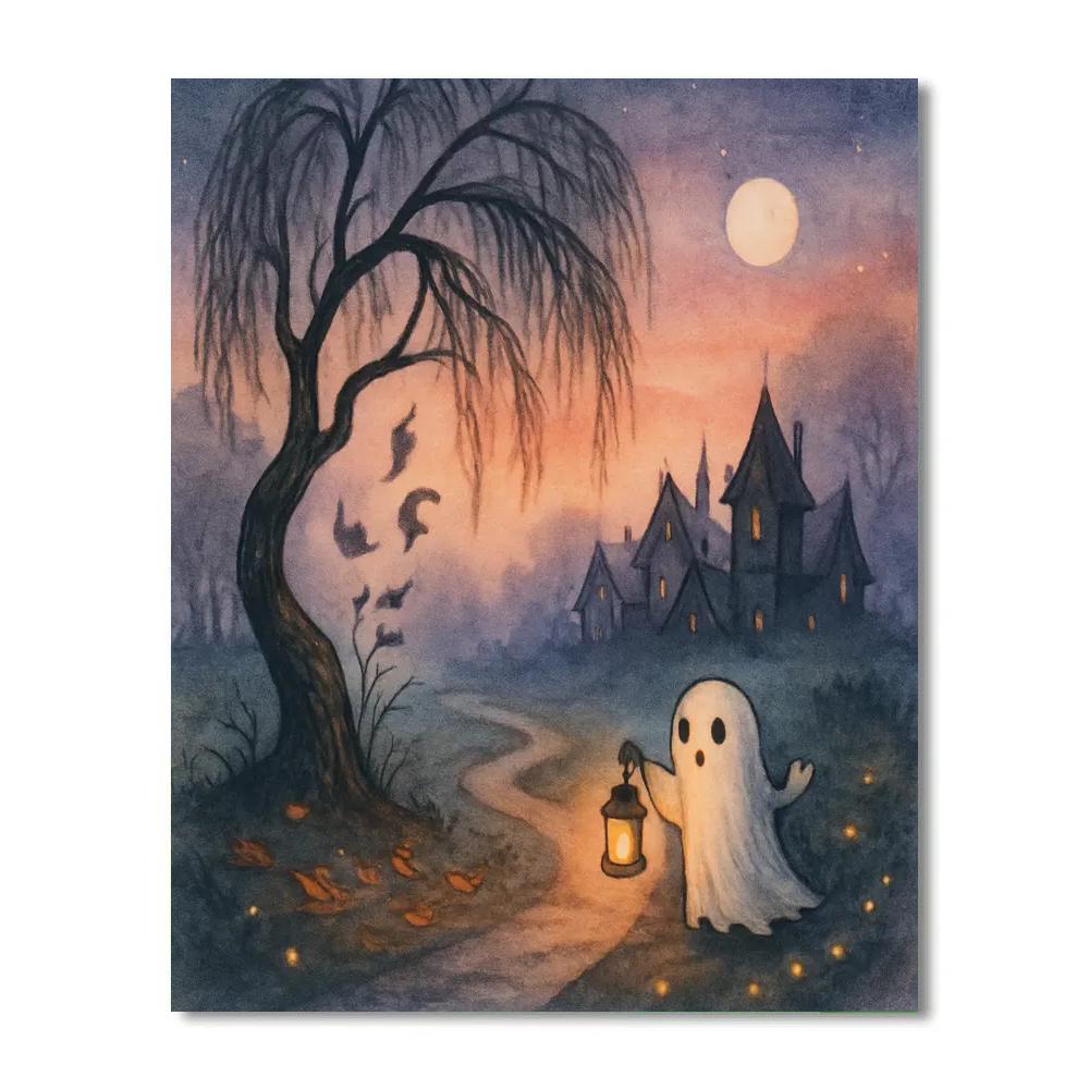 Whispering Willow Path paint by numbers