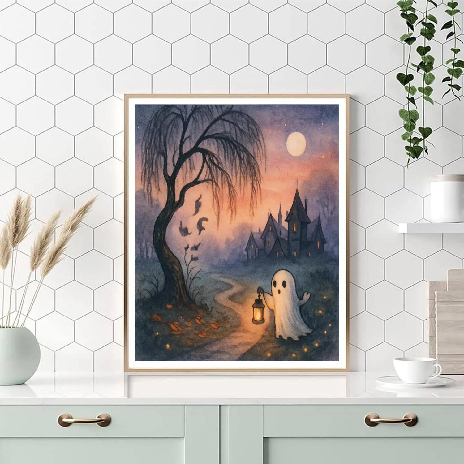 Whispering Willow Path paint by numbers