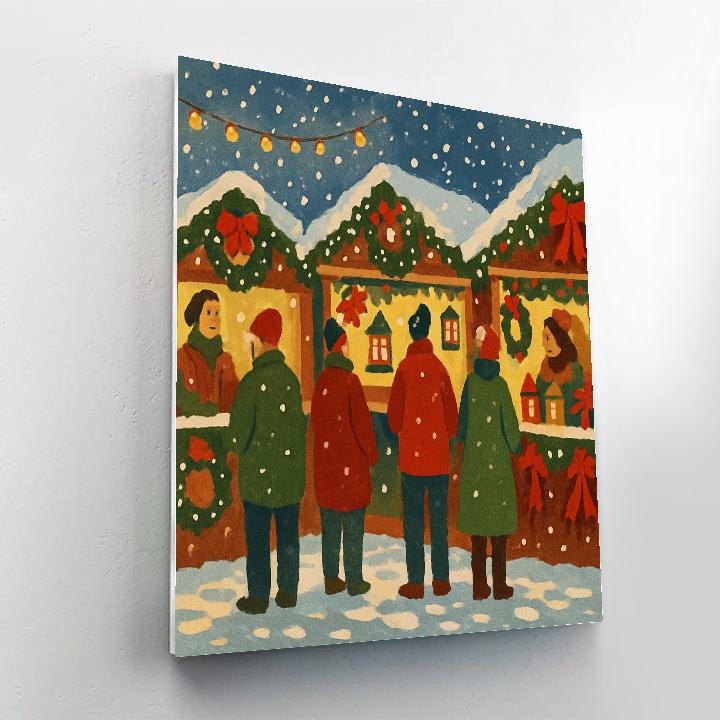 Market Of Wreaths Numbered painting kits
