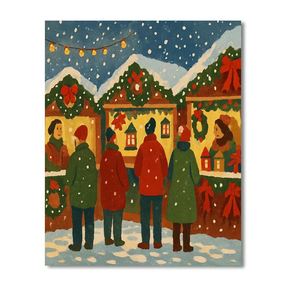 Market Of Wreaths Numbered painting kits