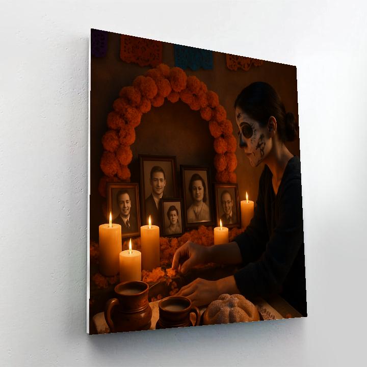 Dia De Muertos Home Altar Painting by numbers kit