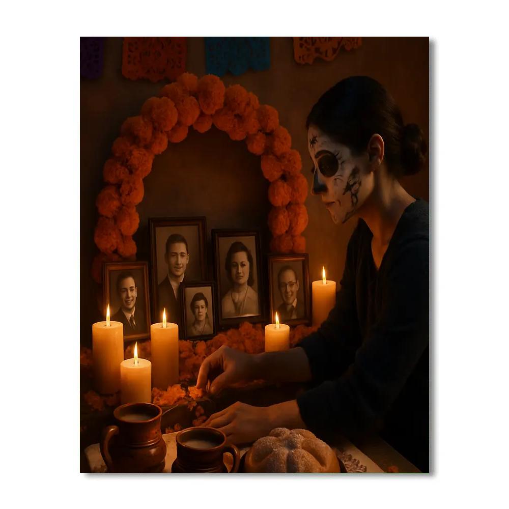 Dia De Muertos Home Altar Painting by numbers kit