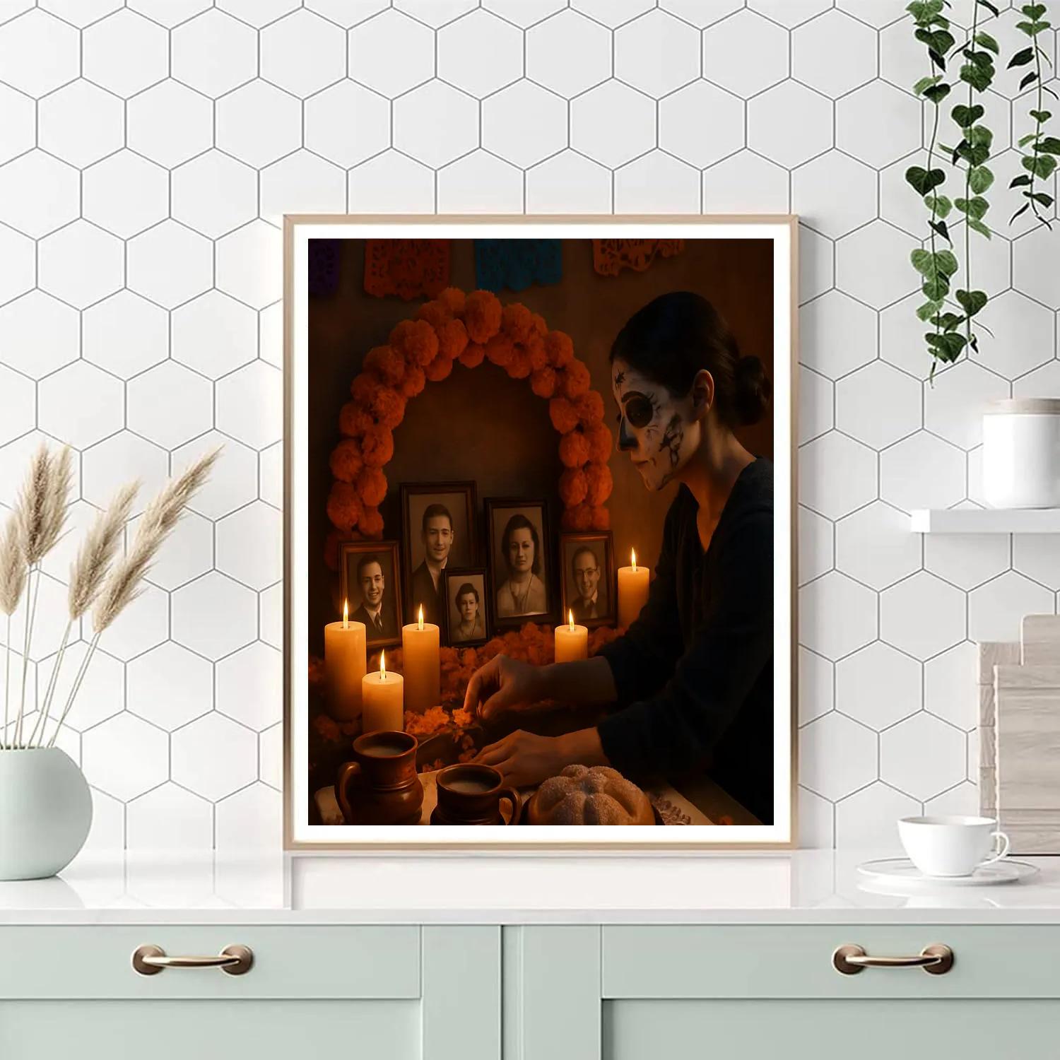 Dia De Muertos Home Altar Painting by numbers kit