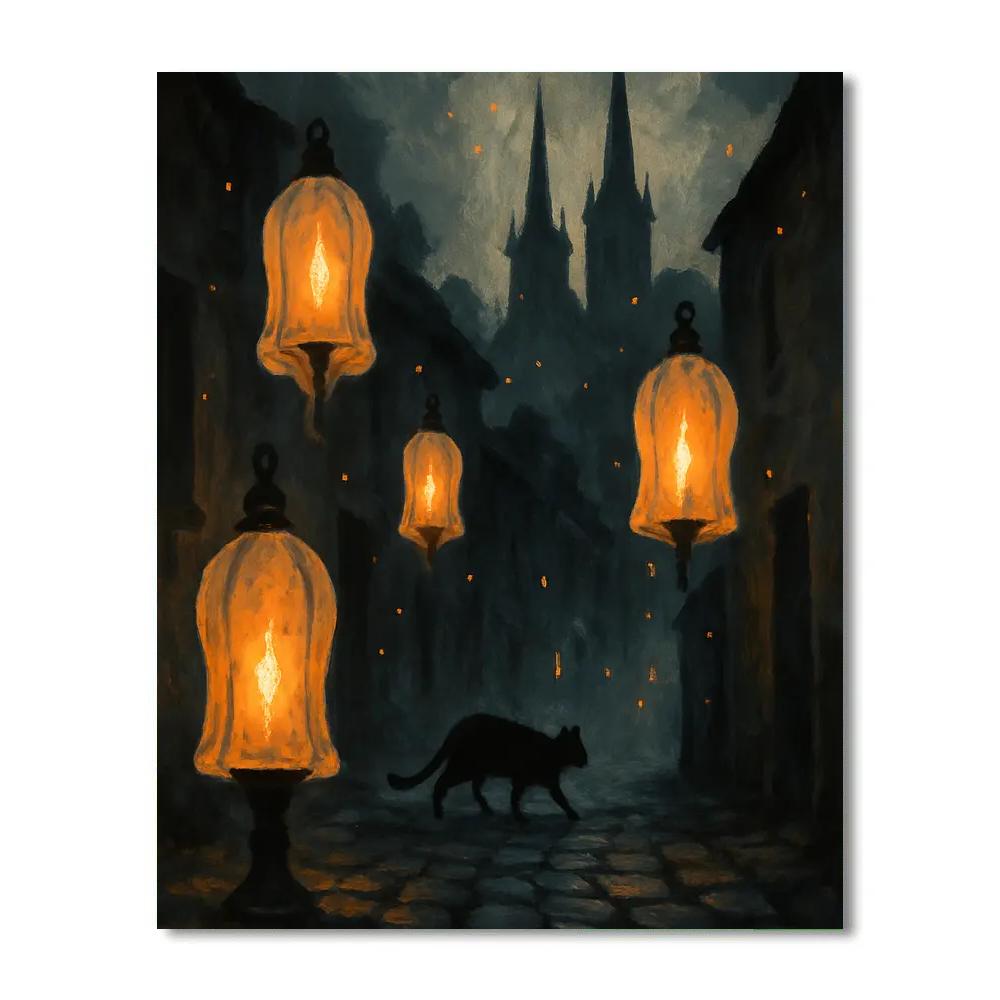 Lanterns Of Hollow Lane paint by numbers