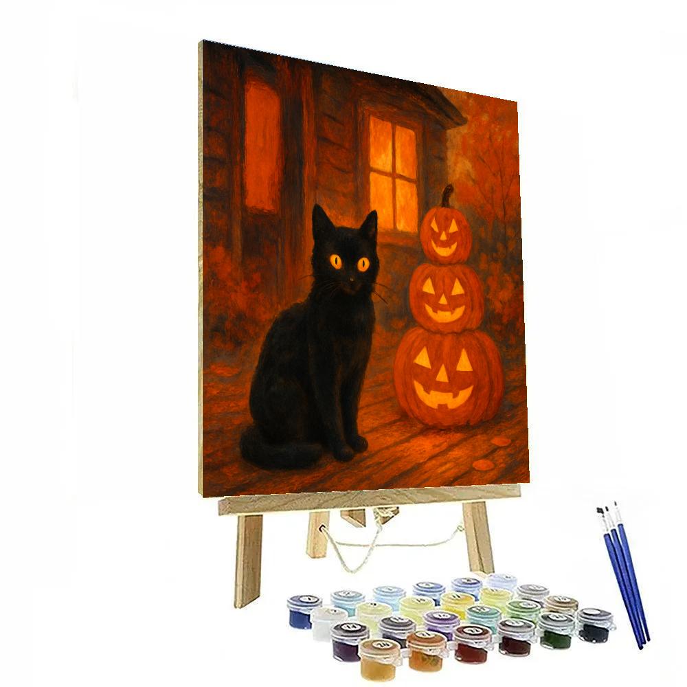 Hearthside Black Cat Vigil Numbered painting kits