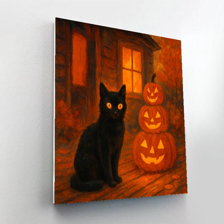 Hearthside Black Cat Vigil Numbered painting kits