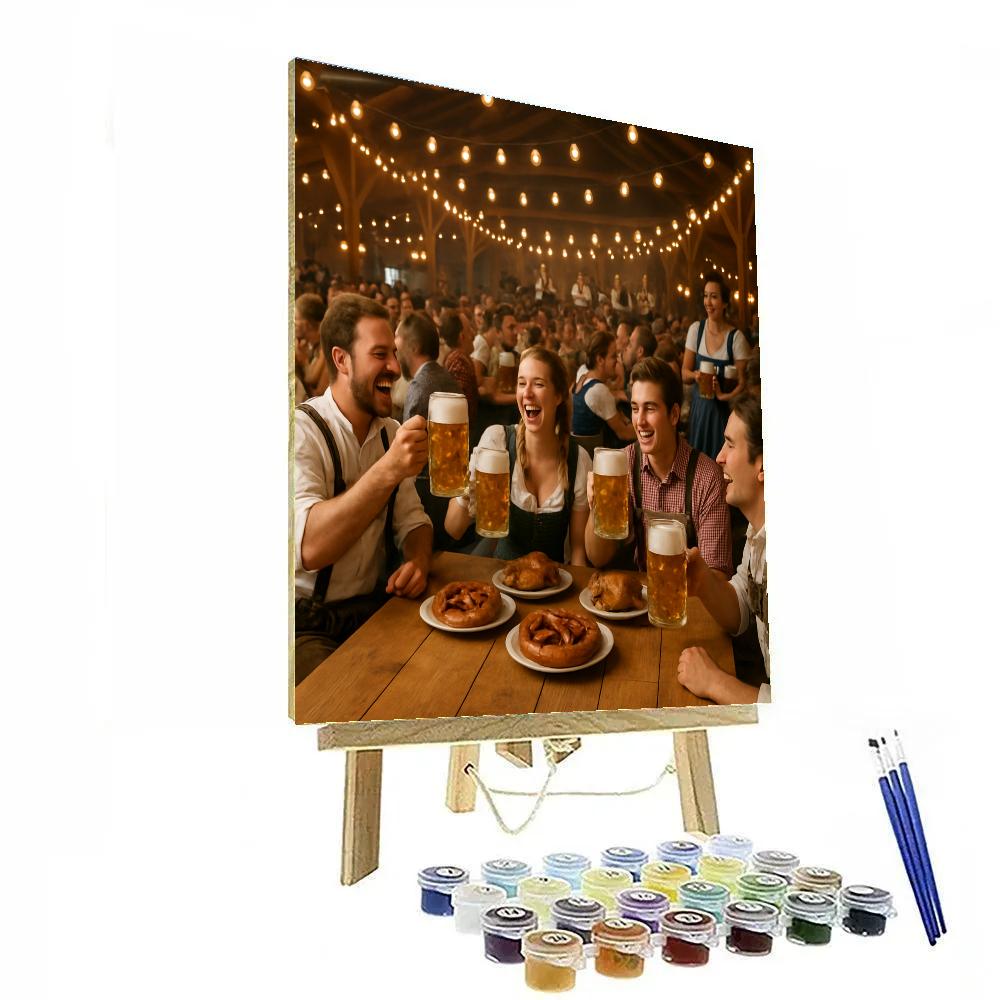Oktoberfest Beer Tent DIY paint by numbers
