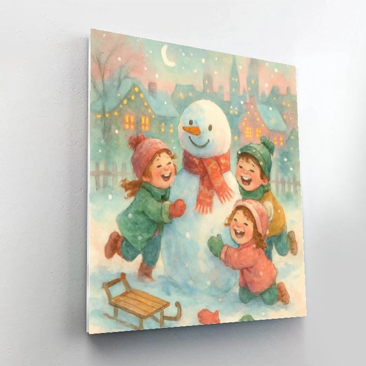 Children Building Joy Paint by numbers art